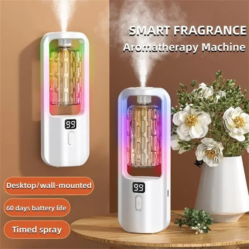 Wall-mounted Oil Aromatherapy Machine Air Purifying Automatic  Diffuser Toilet Deodorization Fragrance Humidifier Colorful Night
