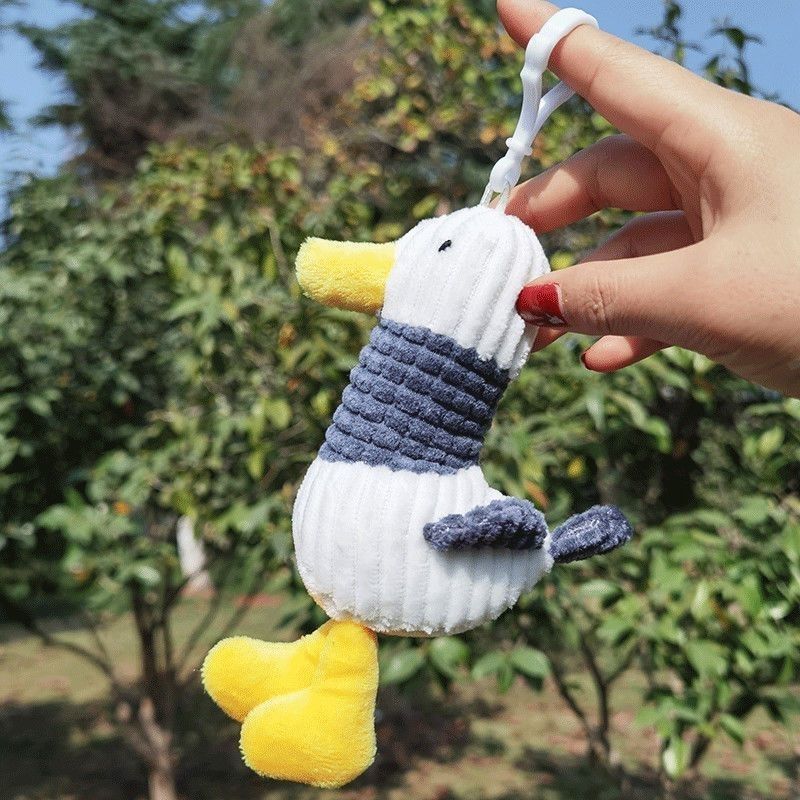 Cute Cheer Duck Pendant Creative Ugly Cute Struggling Duck Keychain Clothes Backpack Decoration Plush Toy Small Pendant