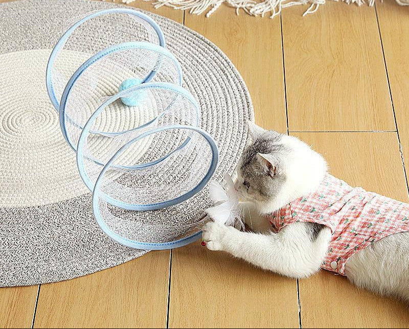 New Pet Supplies Type Cat Tunnel Toy Foldable Channel since Hi Cat Toy Cat Teaser Steel Wire China