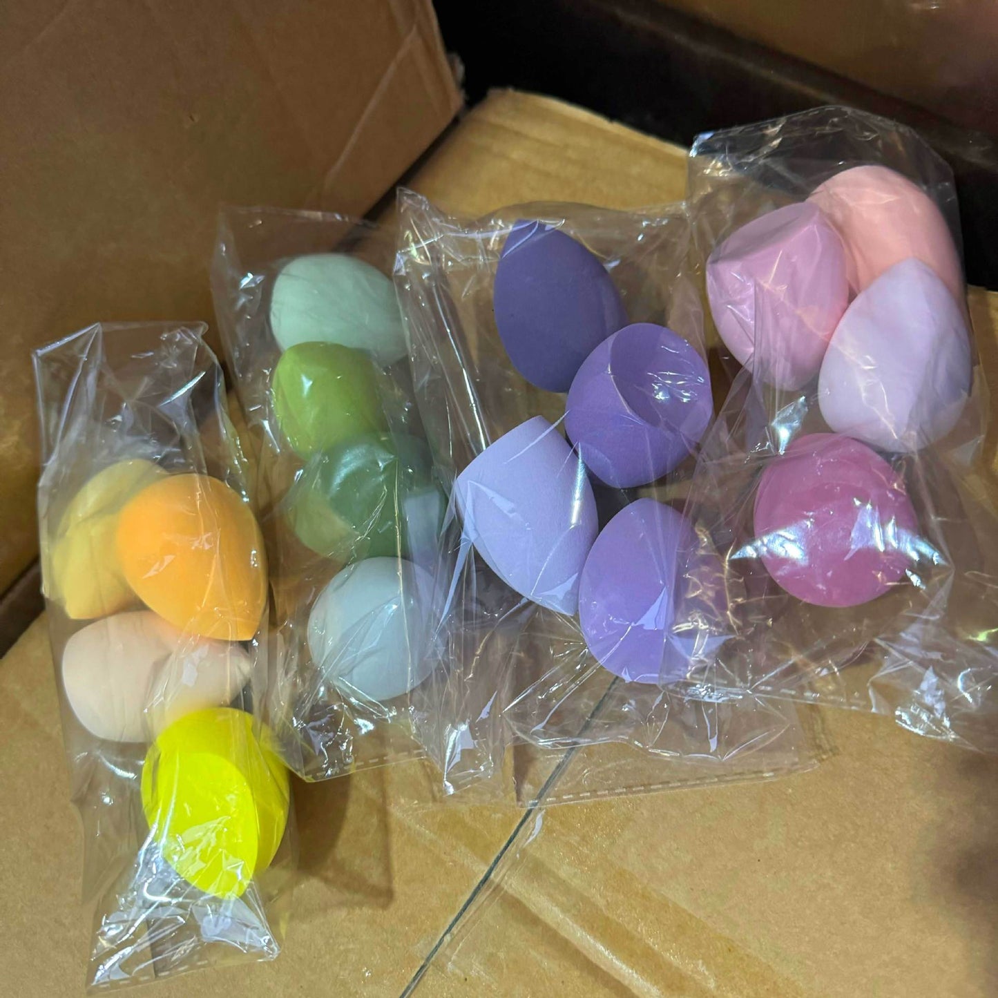 Cross-border Hot-Selling Beauty Sponge Egg Box Internet Celebrity Gradient Sponge Cushion Puff Makeup Tool Genuine Dry and Wet Dual Use