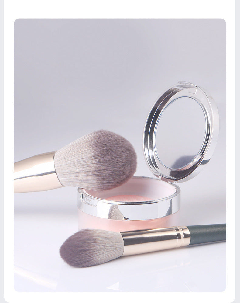 New 14 PCs Green Cloud Makeup Brushes Suit Super Soft Bristle Complete Set for Beginners Powder Brush Eye Shadow Beauty Tools