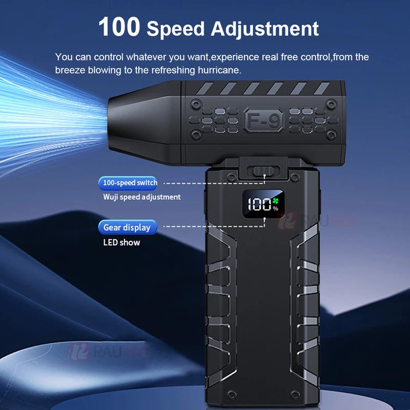 Mini Turbo Jet Fan Portable Handheld Violent Blower USB Rechargeable Strong Winds Speed Turbo Fan Outdoor Brushless Hand Fan