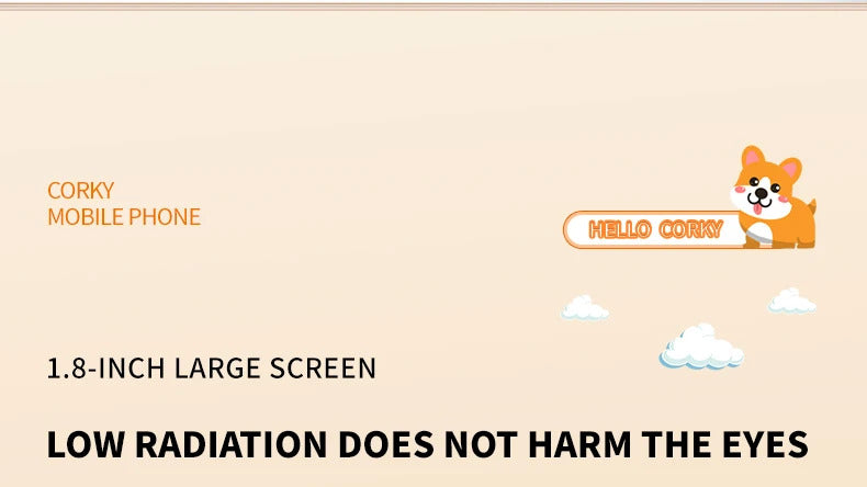 2023 New Cute Mini Koki Mobile Phone Flip Cartoon Kids Children Dual Sim 2G GSM Keyboard Botton MP3 Player Unlocked Cellphone