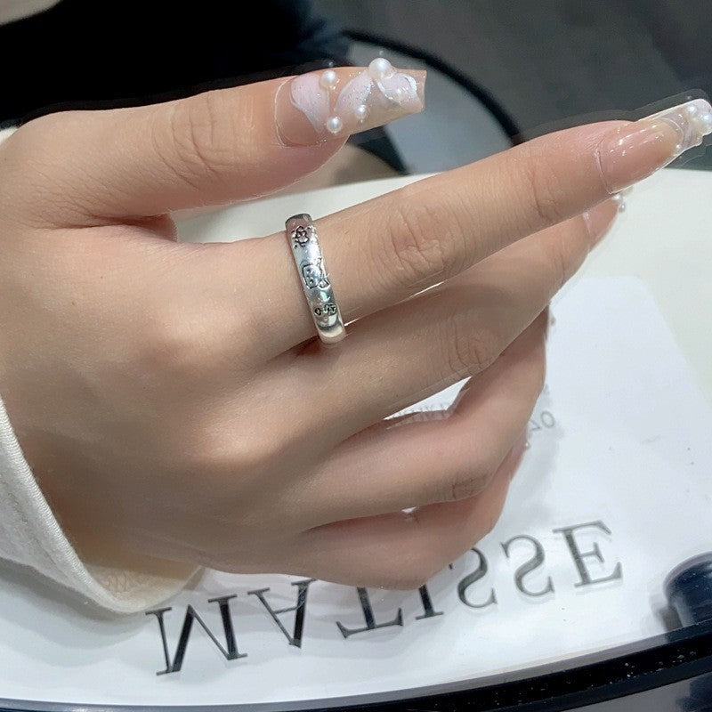 Lightning Ring Men's Light Luxury High-end Sense Distinctive Refined Ring Women