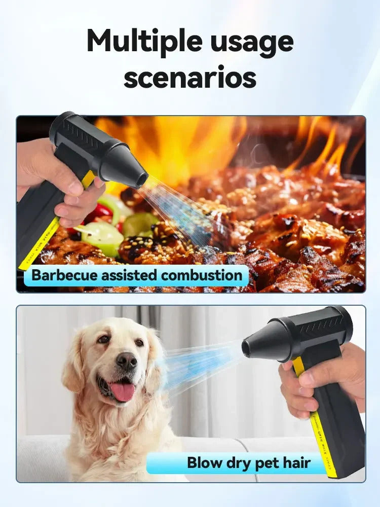 New 360000RPM Electric Air Blower Turbo Jet Fan Brushless Motor High-Speed Turbo Violent Fan USB Charge Powerful Dust Blower