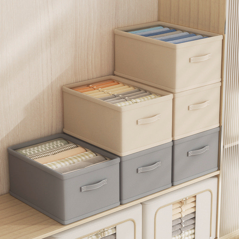 Drawer Style Wardrobe Storage Box Household Fabrics Clothes Pants without Lid Storage Cotton and Linen Storage Storage Basket Box