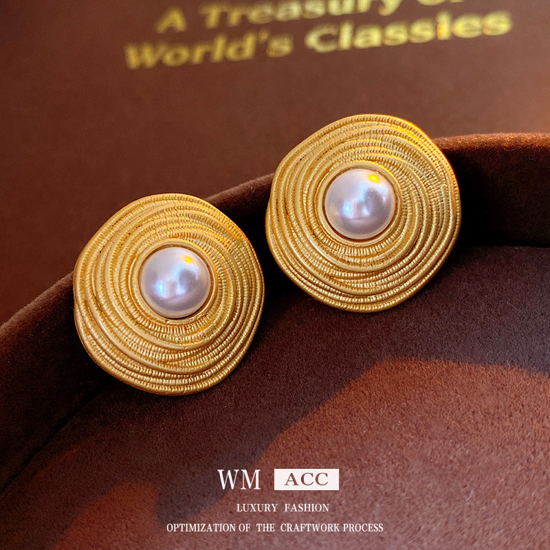 Vintage Earrings Fashion Versatile Ear Jewelry Niche Light Luxury High-end Accessories