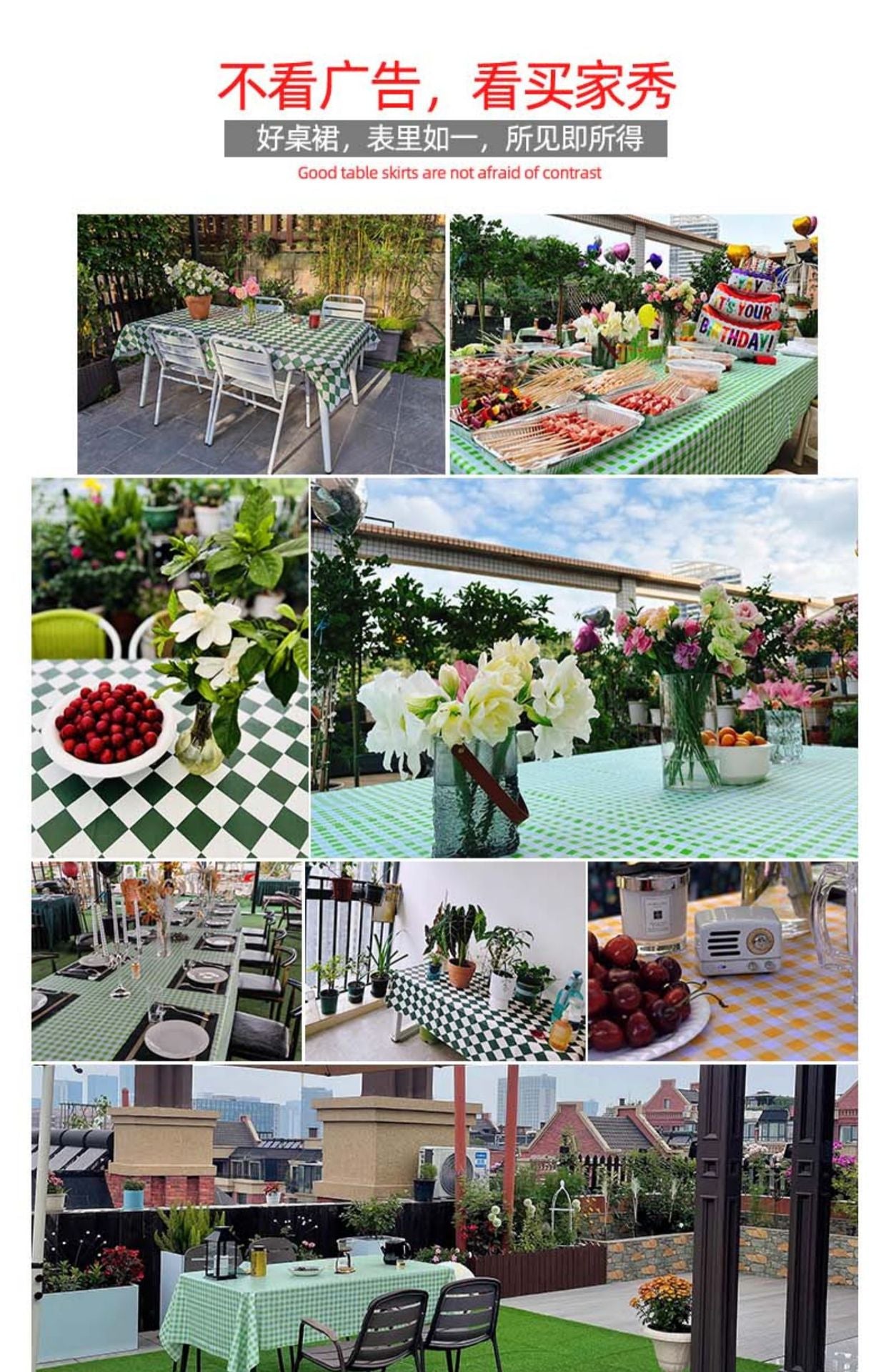 Outdoor Egg Roll Table Tablecloth Camping Picnic Table Mat Outdoor PVC Disposable Tablecloth Stall