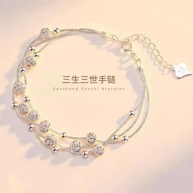 925 Sterling Silver Bracelet Woman Vintage Luxury Original Jewelry Accessories Fashion Designer Party Wedding Jewelry Gifts 2024