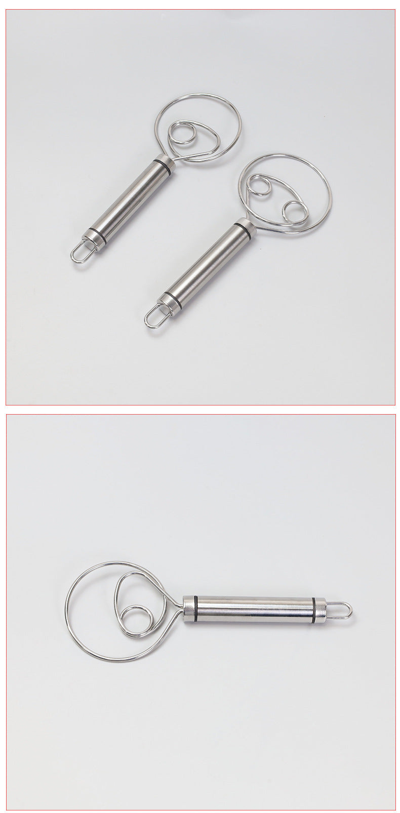 Stainless steel flour beater single eye coil flour mixer connection and flour dough mixing tool