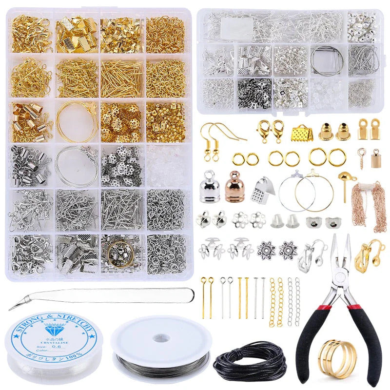 Jewelry Findings Set Jewelry Making Kit Jewelry Findings Starter Kit with Repair Tools for Jewelry Beading Making Supplies DIY