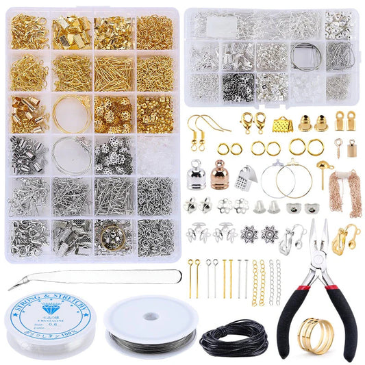 Jewelry Findings Set Jewelry Making Kit Jewelry Findings Starter Kit with Repair Tools for Jewelry Beading Making Supplies DIY