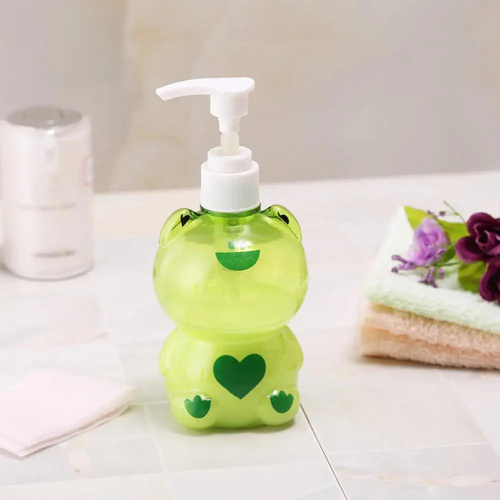 250/500ml Frog Duck Shape Portable Soap Dispenser Child Cute Animal Press Type Split Empty Shampoo Container