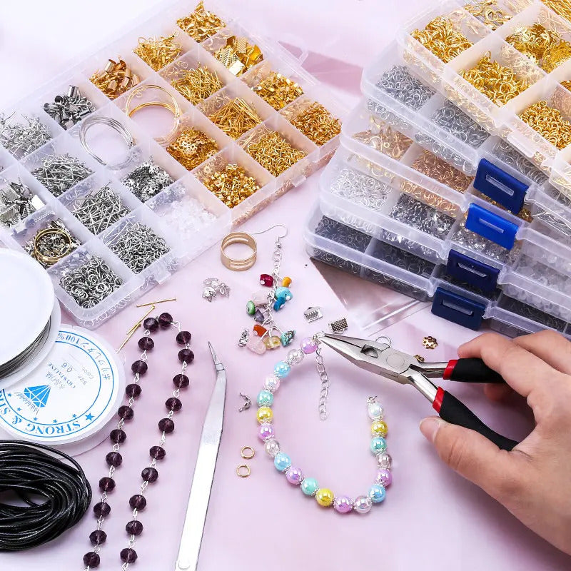 Jewelry Findings Set Jewelry Making Kit Jewelry Findings Starter Kit with Repair Tools for Jewelry Beading Making Supplies DIY