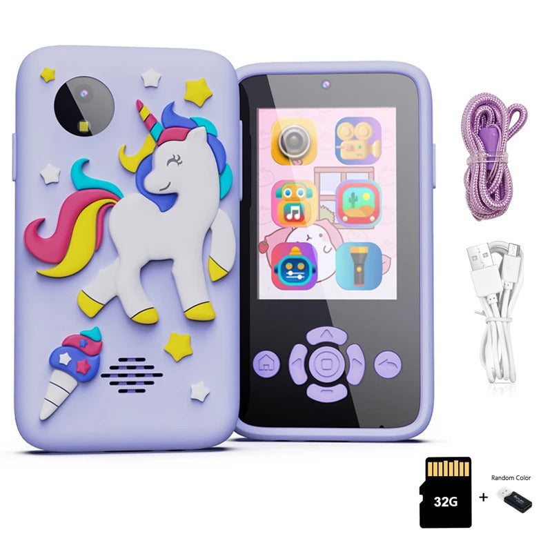 Baby Phone Toys Smart Phone Camera Toys Cartoon Musical Mini  Cellphone Learning Toy Silicone cover Toy Kids Digital Camera Gift