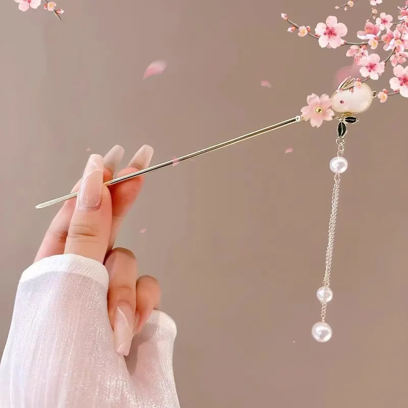 1pc Romantic Chinese Style Hair Accessory Alloy Jewelry Women's Hair Needle Suitable for Daily Wear Gifts Girls Fashion Hairpin