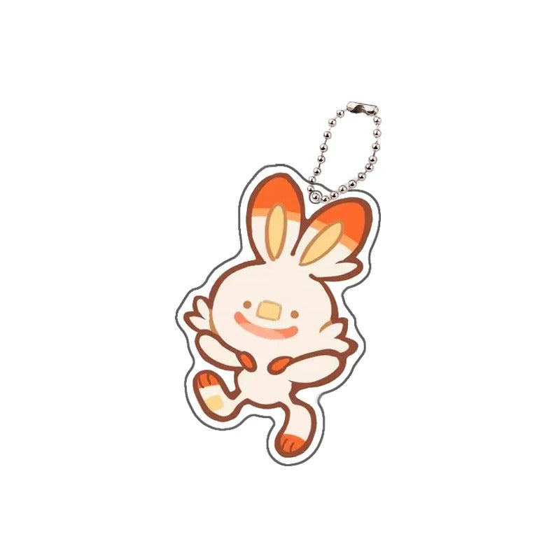 Pokemon Torchic Cyndaquil Charmander Keychain Anime Peripheral Cute Cartoon Backpack Key Pendant Kawaii Goods Gift for Friends