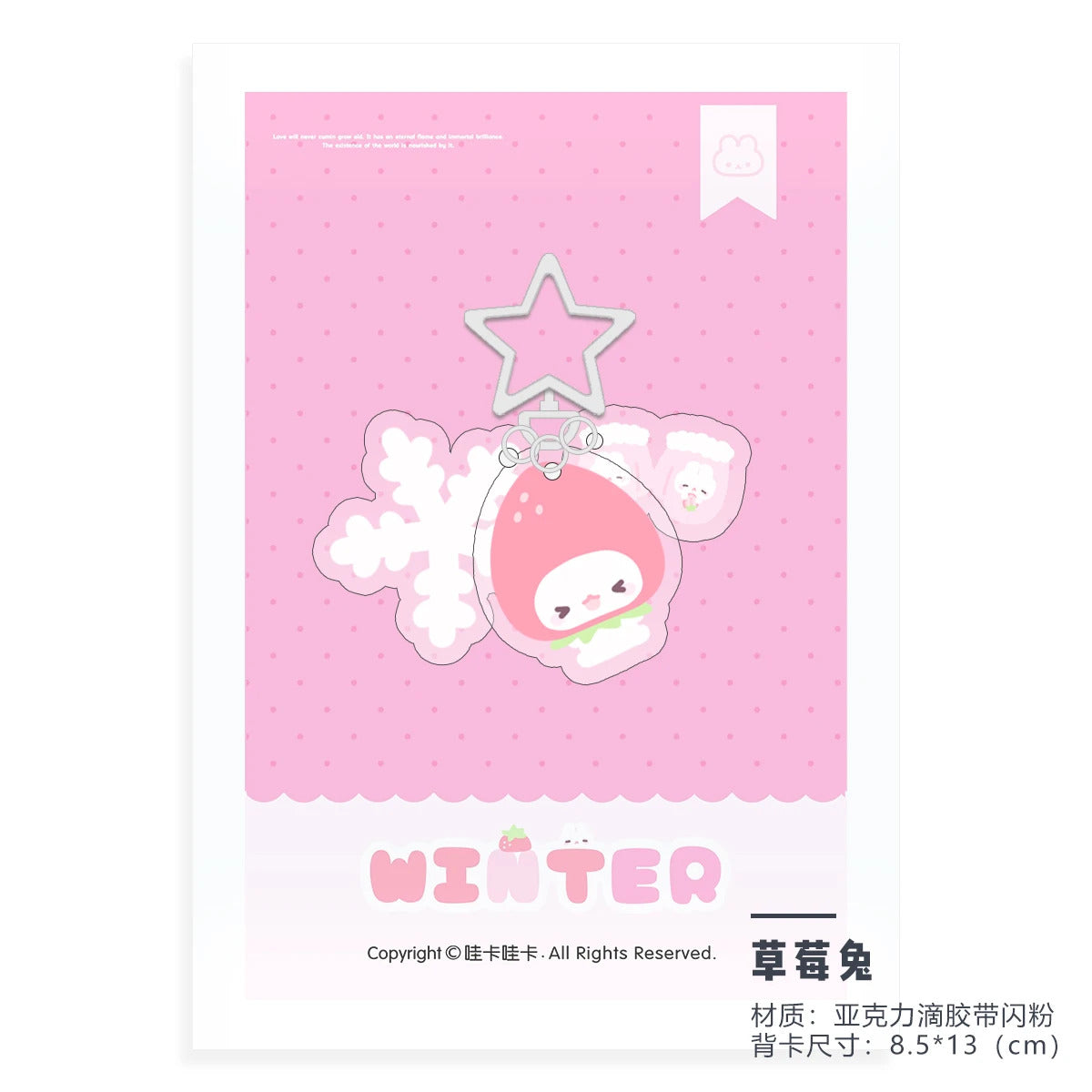 WAKAWAKA Charm Resin Acrylic  Phone Charm with Star Decal Book Phone Lanyard Keyring Keychain Wing Heart Phone Strap