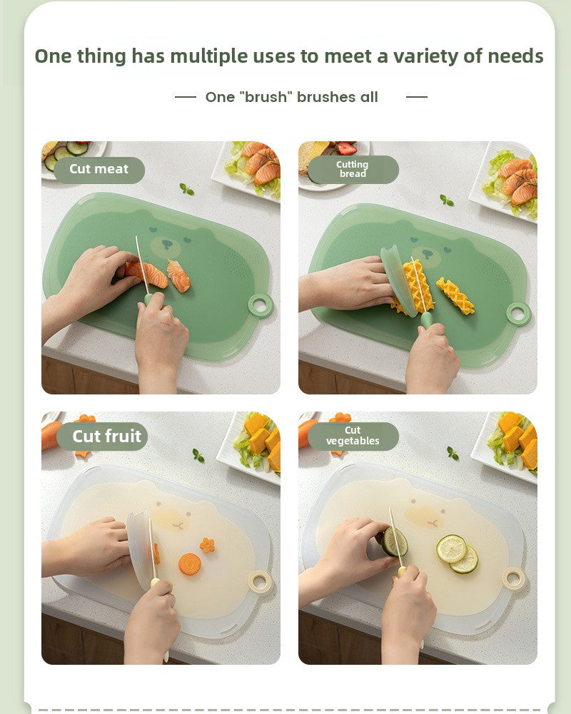 Cute Cutting Board Chopping Board for Fruits Plastic Mildew-Proof Mini Classification Baby Home Small Cutting Board Baby Food Supplement
