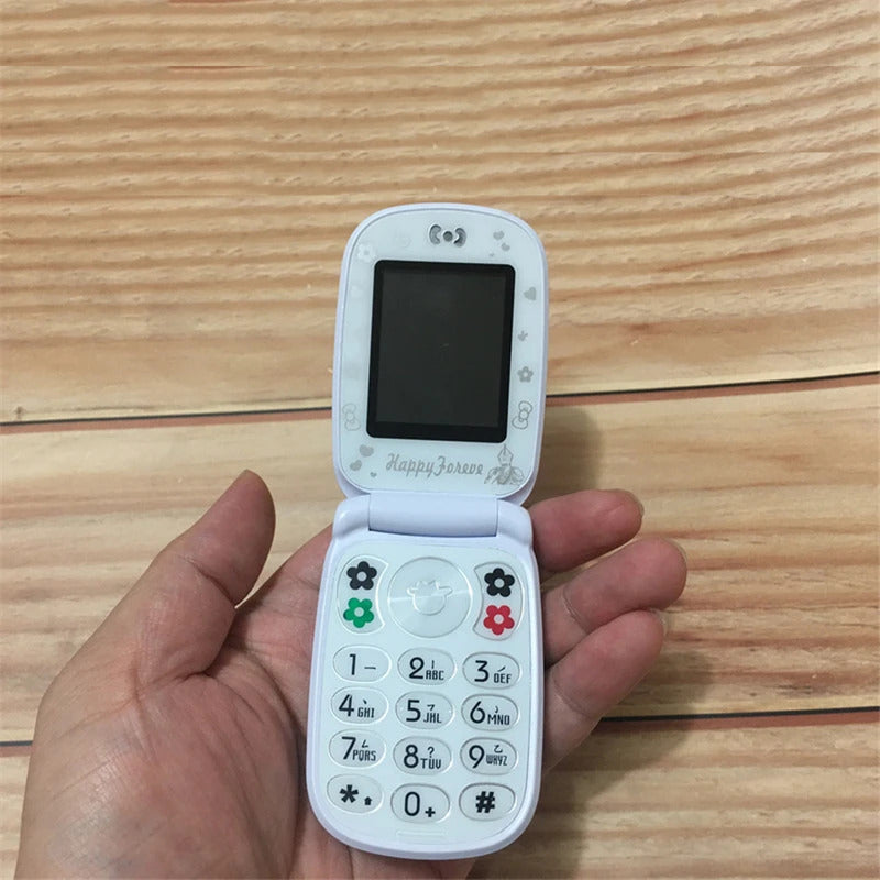 1.8 inch Screen Flip Mini Girl Cartoon Mobile Phone NO Camera Dual Card SIM LED Light Children Kids Cute Cover Style CellPhones