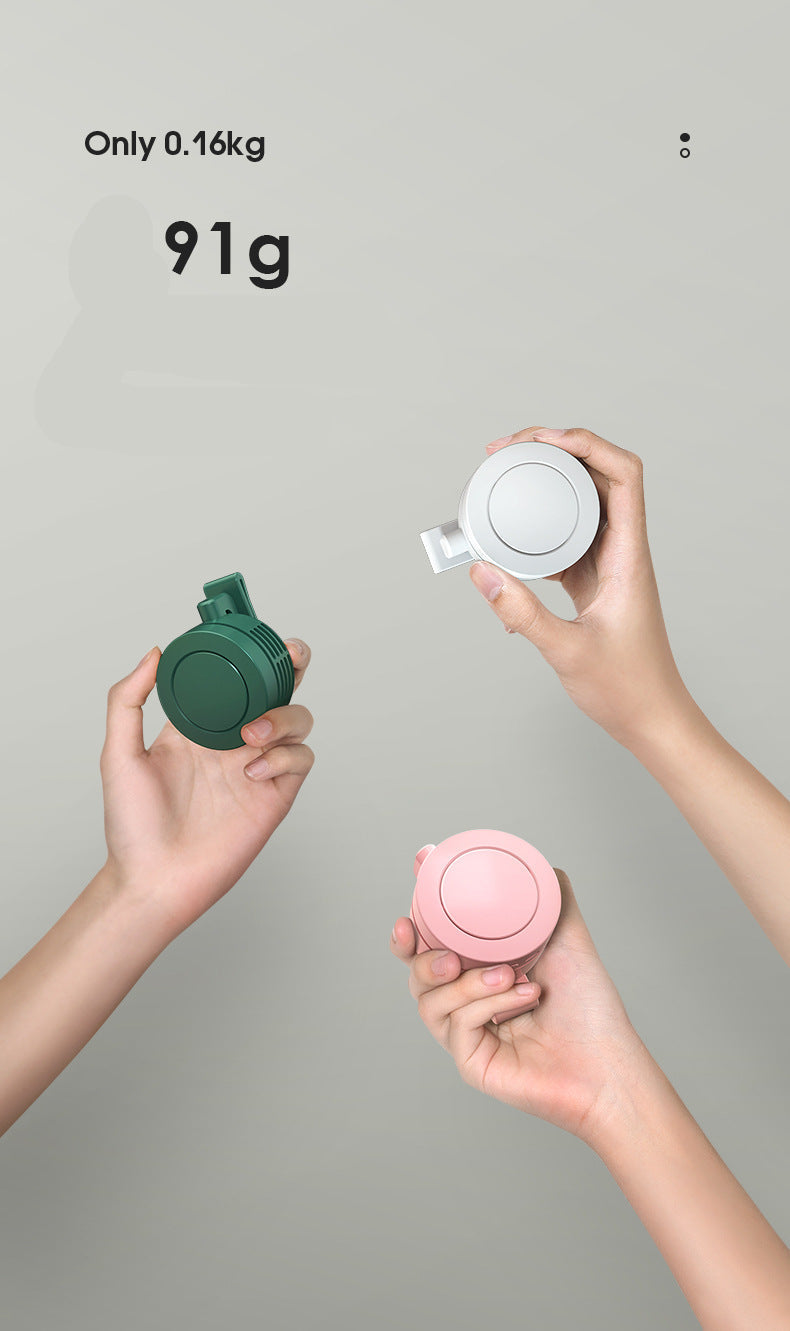 Clip-on Small Fan Quiet USB Portable Mini Neck Hanging Fan Desktop Handheld Fan