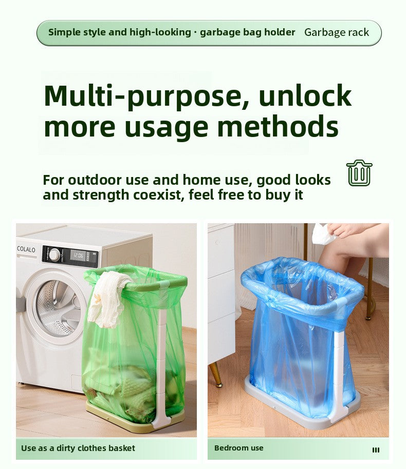 Hangable Trash Rack Outdoor Large Trash Bag Holder Portable Household Trash Storage Rack Plastic Stand