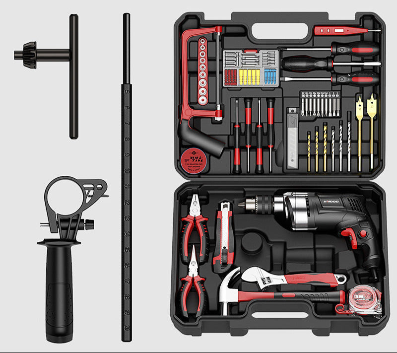 Electric Hand Drill 220V Impact Drill Household Punching Multifunctional Electric Switch Electric Screwdriver Tool Small Pistol Electric Drill