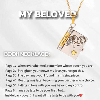 Titanium Steel Women's Love Letter Necklace Openable Pendant Couple New Style Personality Temperament Necklace Clavicle Chain