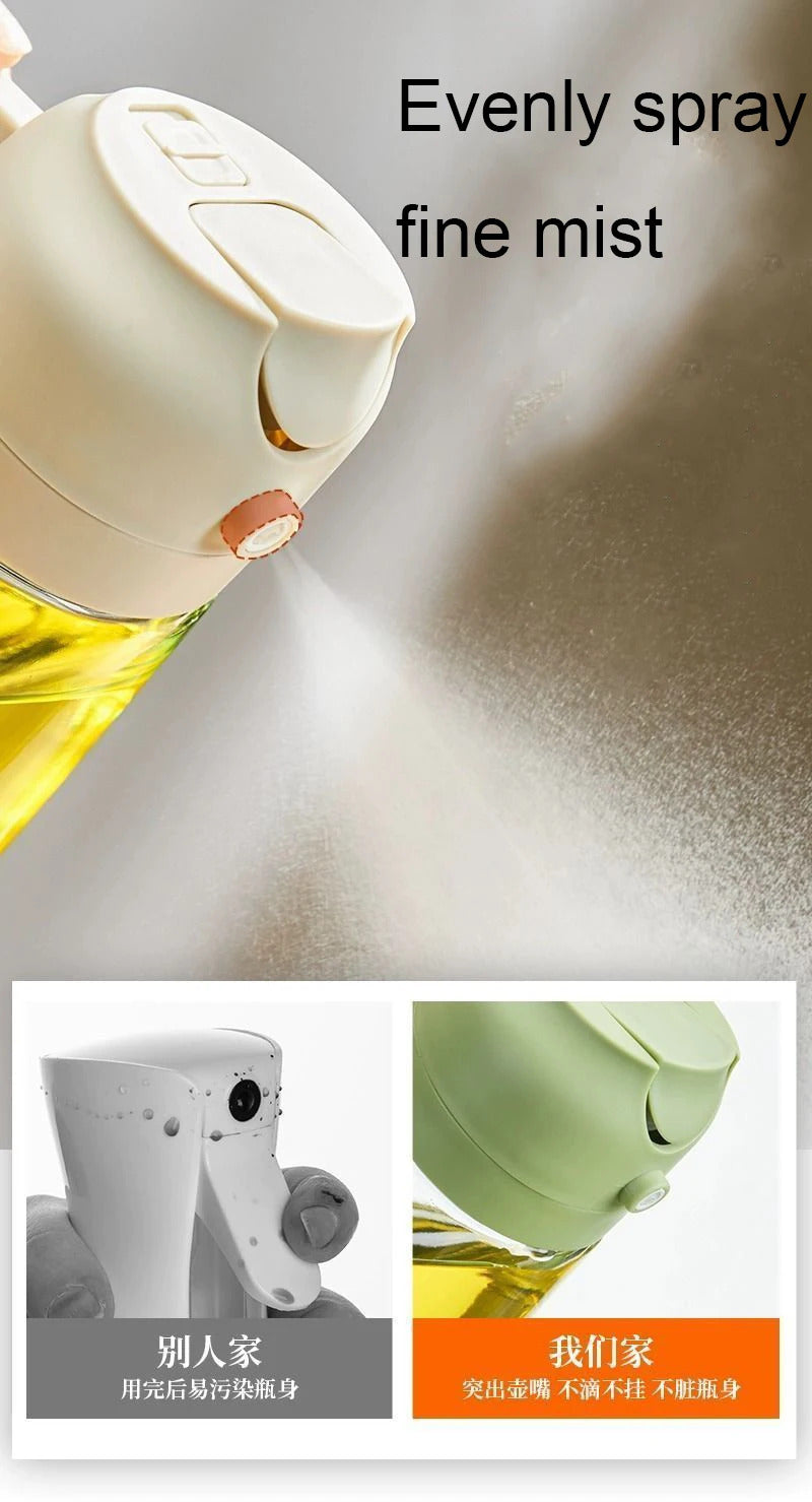 2 in 1 200/300/500ml Oil Spray for Kitchen Spray Oil Bottle Oil Washer Vinegar Soy Sauce Sprayer Containers  Washer