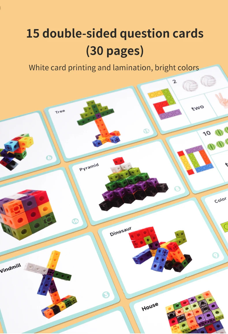 Magic Cube Puzzle Building Blocks Kindergarten Educational Color Recognition DIY Building Blocks Toys Gifts With Changing Colors