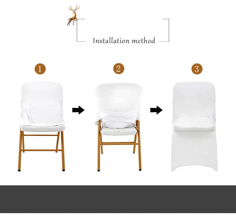 Chair Cover Chair Slipcover High-End Feel Universal Elastic Full-Coverage Wedding Hotel Non-Slip Chair Cover