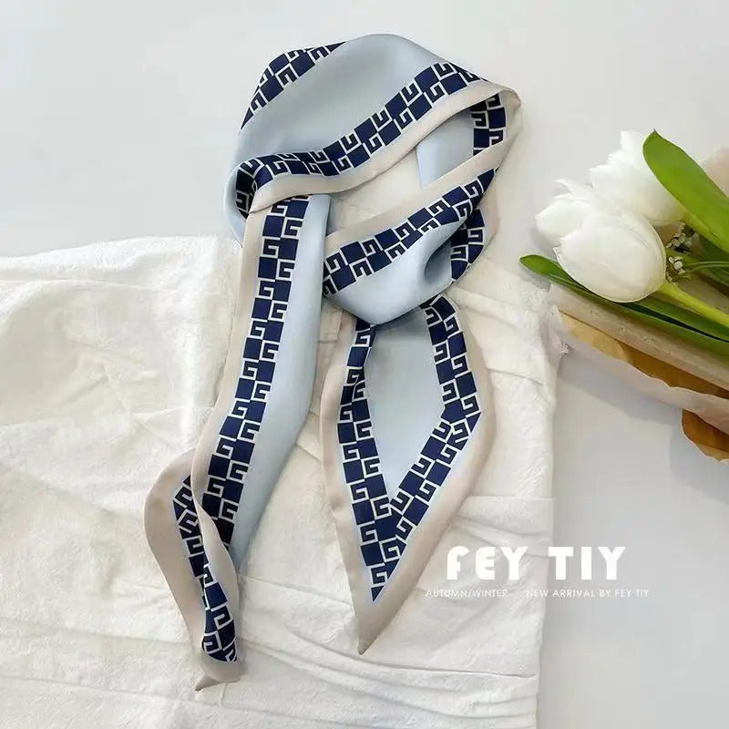 4pcs/set Series Silk Satin Scarf Women Cloth Hair Bands Headdress Accessories Lady Scarves Ribbon Neck Ties for Bag Handle