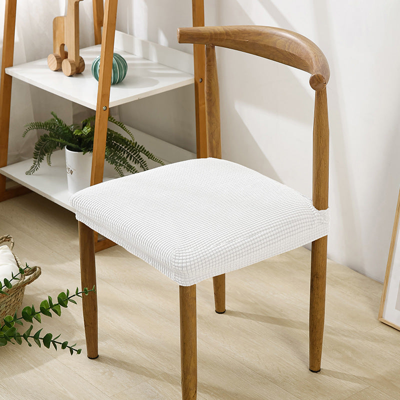 Thick Elastic Chair Cover Cushion Cover Full Coverage Dining Chair Cover Solid Color Hotel Chair Cover Stool Cover Ins Style Seat Cover for Home Use