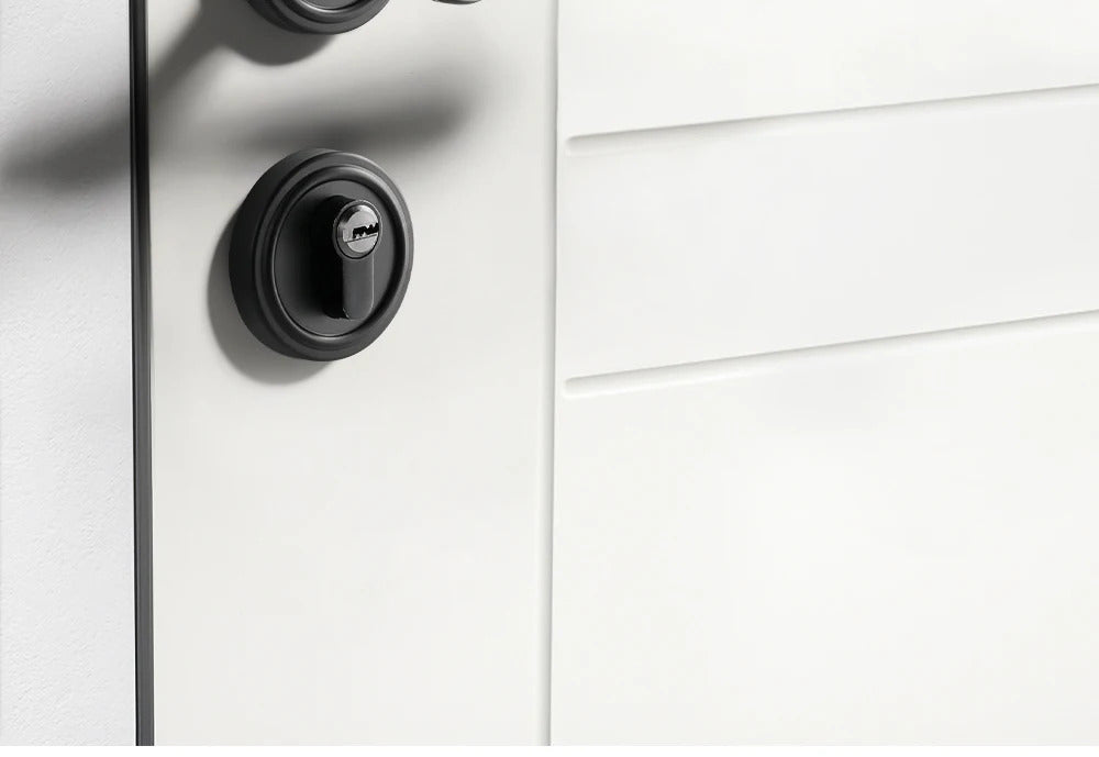 Black French interior bedroom handle lock, household wooden door lock, bathroom and room split lock