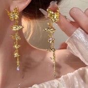 Temperament Painless Magnetic Suction Earrings Women's Ear Bone Clips Without Ear Holes Cold Style All-match Exquisite High-end Sense Niche Ear Accessories