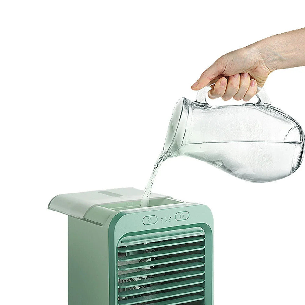 New USB Fan Mini 3 Gear Air Conditioner Cooler Fan Household Small Air Cooler Portable Humidifier for Home Office Desktop Fan