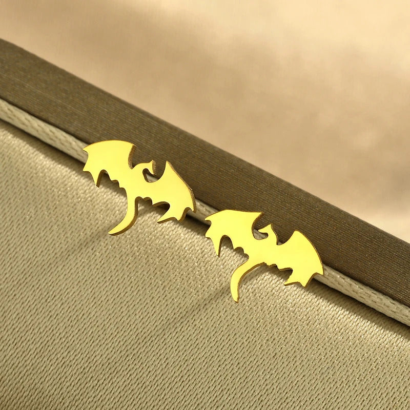 Punk Men Black Western Dragon Ear Stud Trend Stainless Steel Earrings for Women Personalize Rock Set Hip Hop Streetwear Jewelry