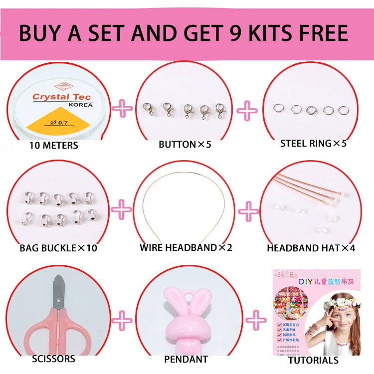 DIY Handmade Beaded Children's Toys Creative Loose Spacer Beads Making Bracelet Necklace 24 Grid Girl Jewelry Set Girl Toy Gift