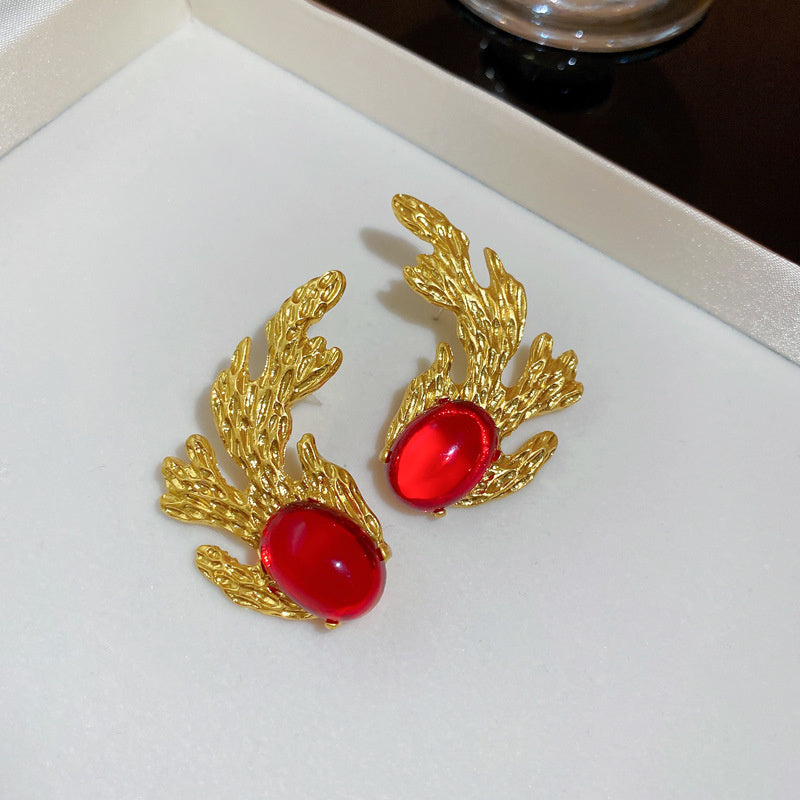 Vintage Earrings Fashion Versatile Ear Jewelry Niche Light Luxury High-end Accessories