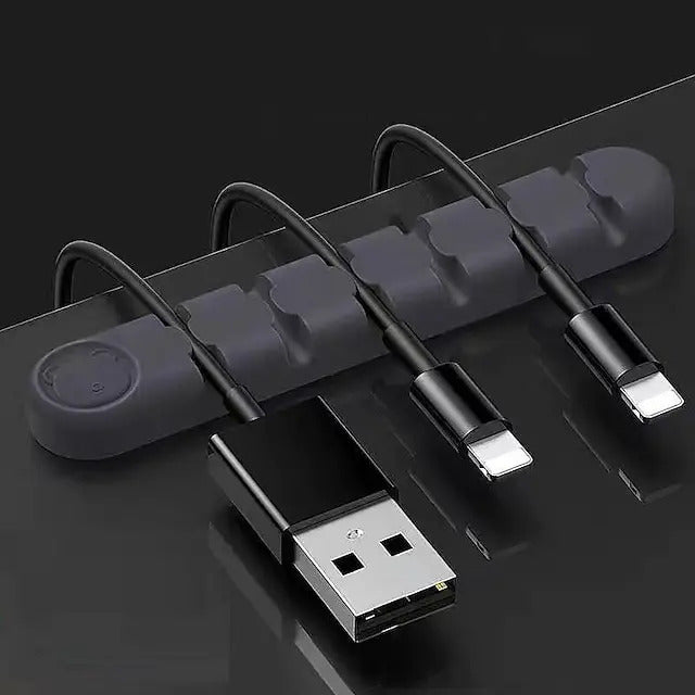 Cable Organizer Silicone USB Data Cable Desktop Management Cable Silicone Clips For Mouse Headphone Earphone Car Wire Holder
