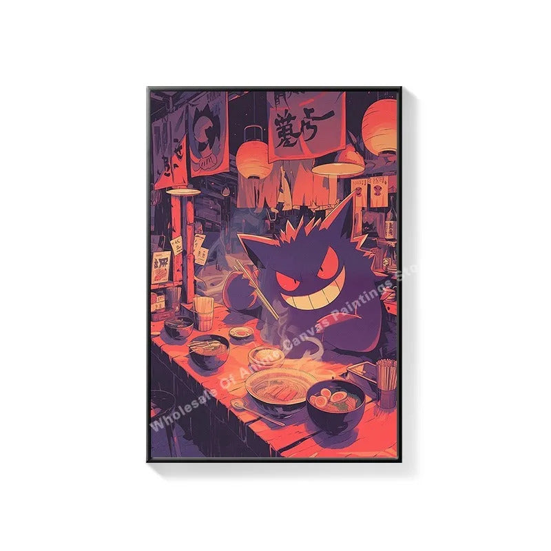 PokeMon Decorations PokeMon PokeMon Pikachu Hanging Paintings Children's Room Cartoon Anime Mural