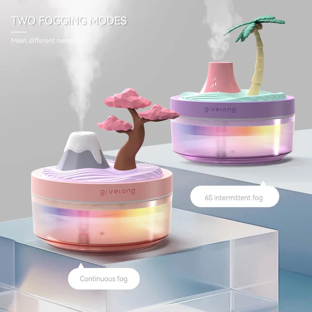 Landscape Air Humidifier Small Spray Hydration Household Silent Bedroom Desktop Car USB Aromatherapy Humidifiers Diffuser