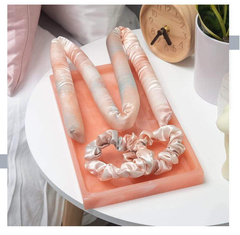 Factory Direct Supply New Satin Heat-Free Hair Curler Set Sleep Hairdressing Lazy Tie-Dyed Curly Plate Hair Curler