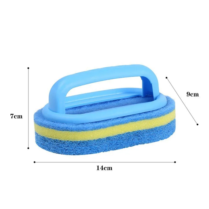 Cleaning Brush with Handle Kitchen Sponge Wipe Thickening Bathroom Tile Cleaning Sponge Household Stain Removal Clean Tools