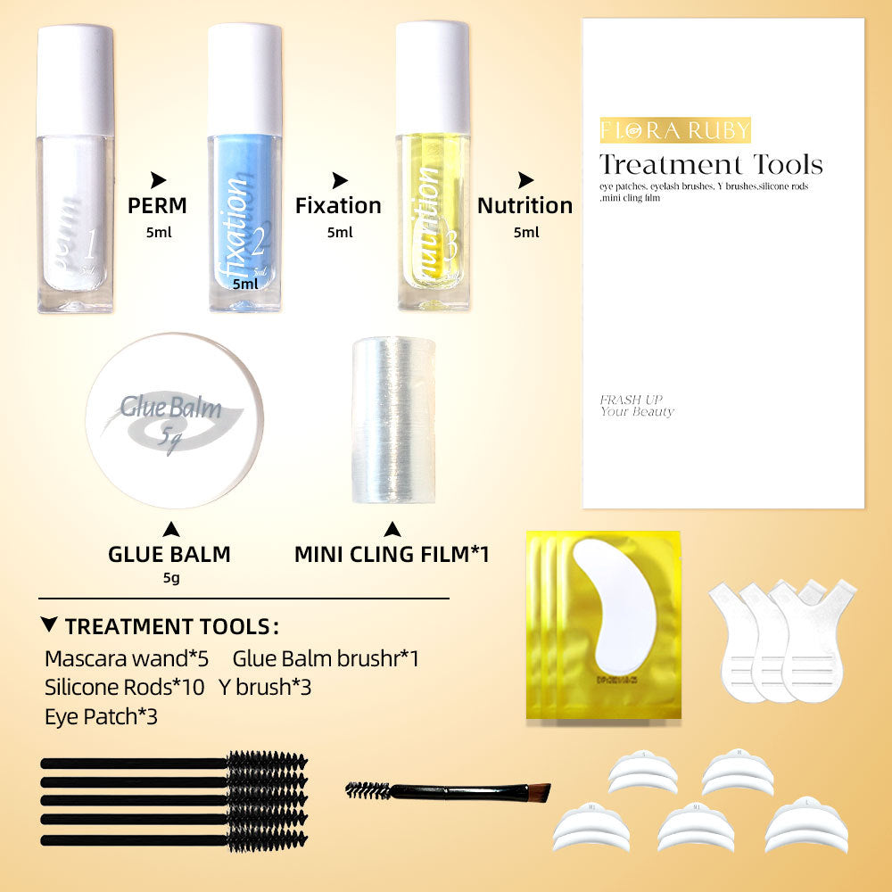 Cross-Border European and American Eyelash Curling Kit Keratin Lash Lift Barbie Long-Lasting Curling Eyelash Enhancing Beauty Tool Manufacturer