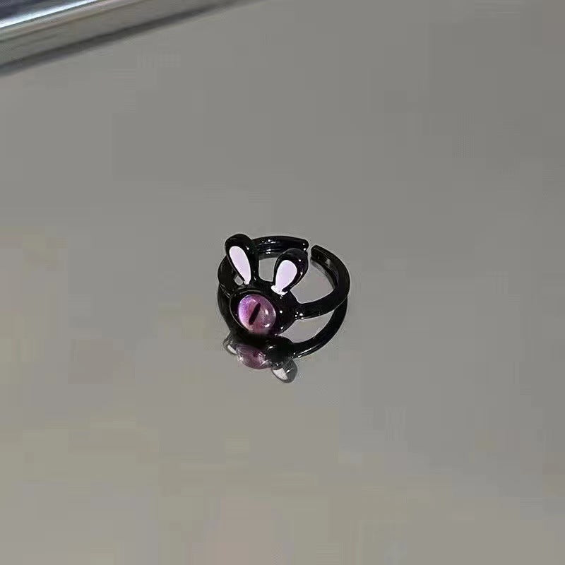 Funny Little Monster Ring Childlike Cute One-Eyed Ins Student Children Girlfriends Couple Gifting New