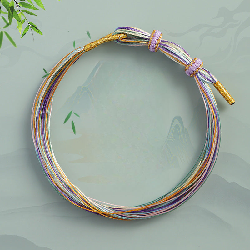 Colorful Rope Red Rope Bracelet Finished Dragon Boat Festival Thousand Threads Rope Colorful Thread