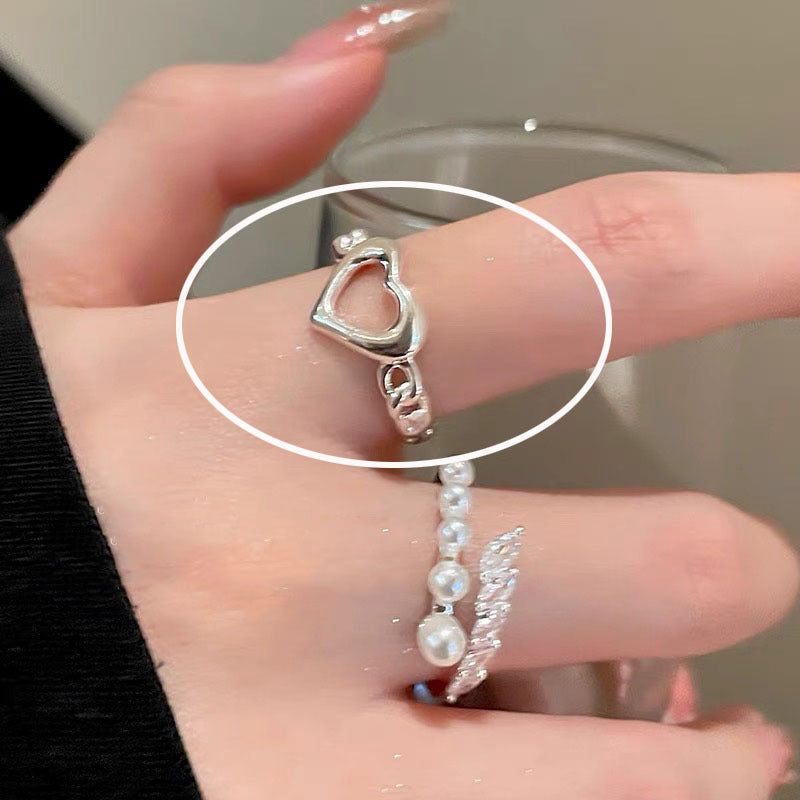 Dopamine Ring for Women, Niche Design, Personalized Beaded Index Finger Ring, High-End Fashion, Colorful Cute Closed Ring