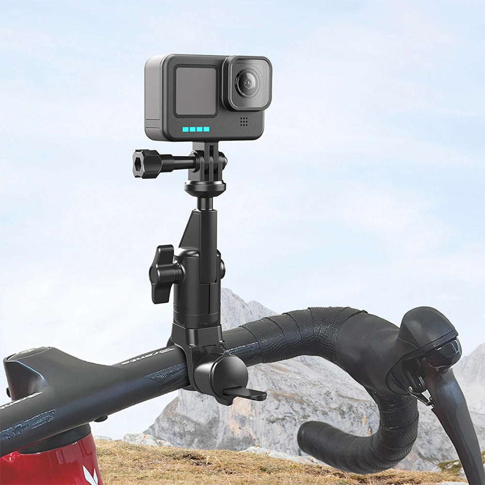 Camera Mount Holder Motorcycle Clip for GoPro 12 11 10 for Insta 360 X2 X3 X4 Action Camera Bike Bicycle Handlebar Stand Bracket