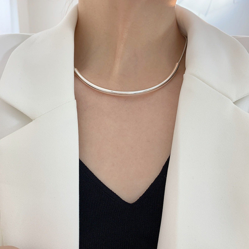Li Luo New S925Sterling Silver Pearl Necklace Accessory for Women, Non-Fading, High-End Feel, Versatile Spring/Summer Clavicle Chain Wholesale